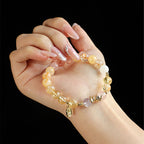 Fortune Jewel Various Crystal Pink Crystal Amethyst Year Of The Snake Lucky Bracelet