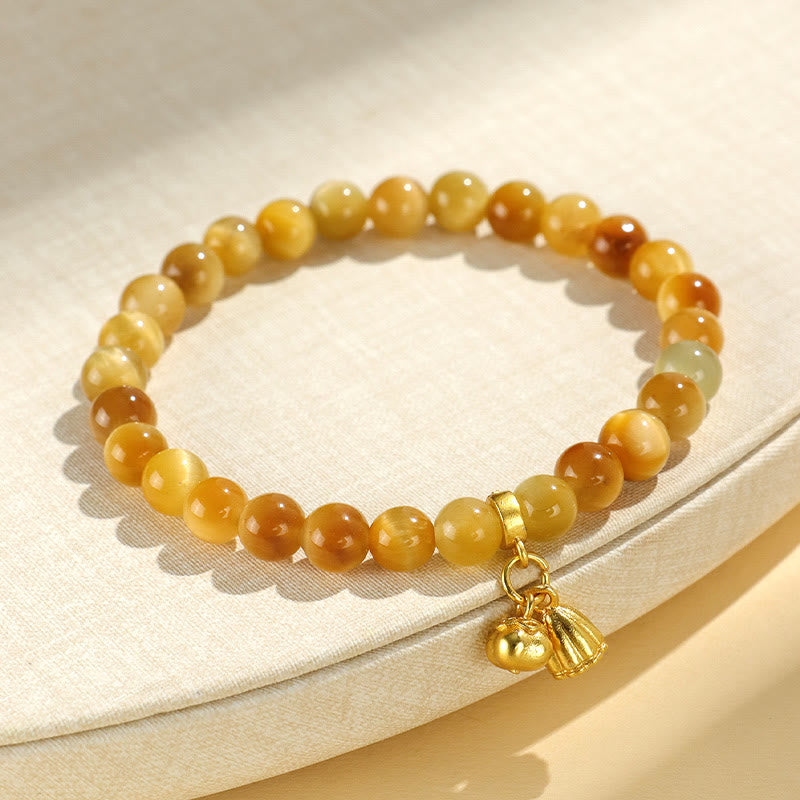Fortune Jewel Tiger Eye Fu Character Bamboo Koi Fish Lotus Om Mani Padme Hum Protection Bracelet