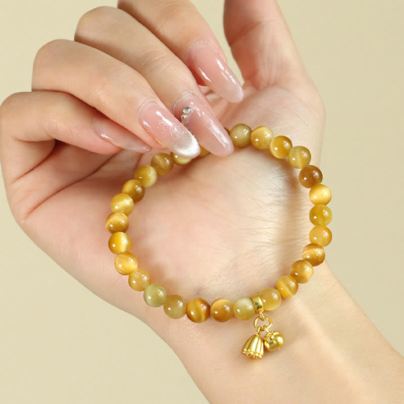 Fortune Jewel Tiger Eye Fu Character Bamboo Koi Fish Lotus Om Mani Padme Hum Protection Bracelet