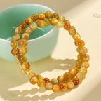 Fortune Jewel Tiger Eye Fu Character Bamboo Koi Fish Lotus Om Mani Padme Hum Protection Bracelet