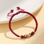 Fortune Jewel Cinnabar Handmade Year Of Snake String Protection Braided Bracelet