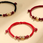 Fortune Jewel Cinnabar Handmade Year Of Snake String Protection Braided Bracelet