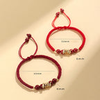 Fortune Jewel Cinnabar Handmade Year Of Snake String Protection Braided Bracelet