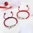 Fortune Jewel Hetian Jade Year of the Snake String Protection Braided Bracelet