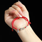 Fortune Jewel Hetian Jade Year of the Snake String Protection Braided Bracelet
