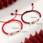Fortune Jewel Hetian Jade Year of the Snake String Protection Braided Bracelet
