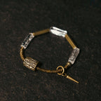 Fortune Jewel Copper Square White Crystal Luck Bracelet