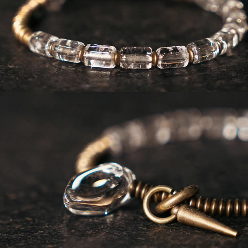 Fortune Jewel Copper White Crystal Luck Bracelet