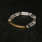 Fortune Jewel Square White Crystal Copper Luck Healing Bracelet