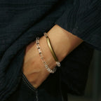 Fortune Jewel Square White Crystal Copper Luck Bracelet