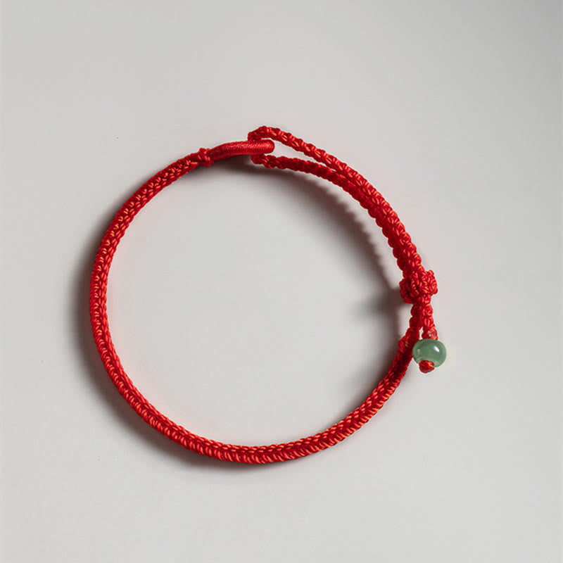Fortune Jewel Red String Jade Connection Bracelet