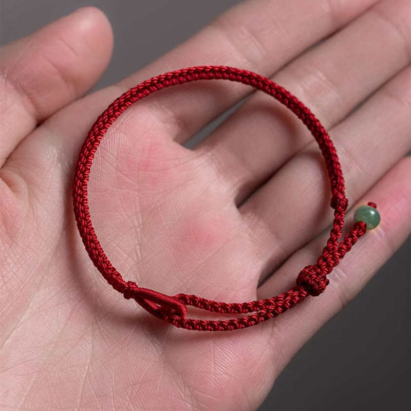 Fortune Jewel Red String Jade Connection Bracelet