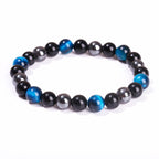 Fortune Jewel Natural Tiger's Eye Obsidian Hematite Positive Powerful Bracelet
