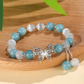 Fortune Jewel Chrysoberyl Cat's Eye Chalcedony Butterfly Love Bracelet