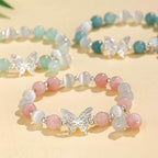 Fortune Jewel Chrysoberyl Cat's Eye Chalcedony Butterfly Love Bracelet
