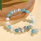 Fortune Jewel Chrysoberyl Cat's Eye Chalcedony Butterfly Love Bracelet