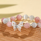 Fortune Jewel Chrysoberyl Cat's Eye Chalcedony Butterfly Love Bracelet