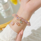 Fortune Jewel Strawberry Quartz Crystal Gourd Positive Bracelet
