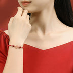 Fortune Jewel 925 Sterling Silver Hetian Jade Cinnabar Koi Fish Year Of Snake Red String Protection Braided Bracelet - Fortune Jewel
