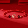 Fortune Jewel 925 Sterling Silver Hetian Jade Cinnabar Koi Fish Year Of Snake Red String Protection Braided Bracelet - Fortune Jewel