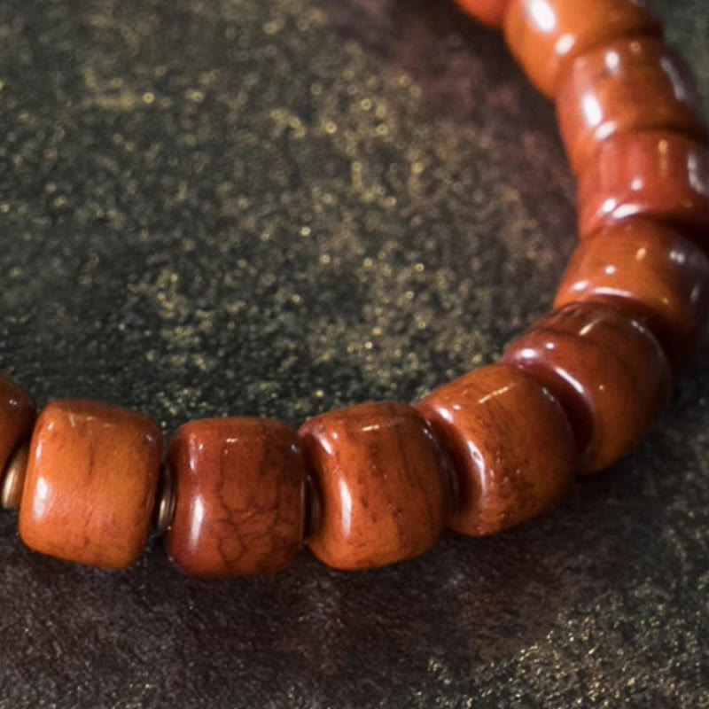 Fortune Jewel Bone Beads Copper Cone Pendant Strength Bracelet