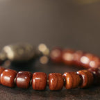 Fortune Jewel Bone Beads Dzi Shape Copper Cone Pendant Strength Bracelet