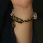 Fortune Jewel Irregular White Crystal Copper Clarity Bracelet