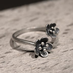 Fortune Jewel 925 Sterling Silver Flowers Ring