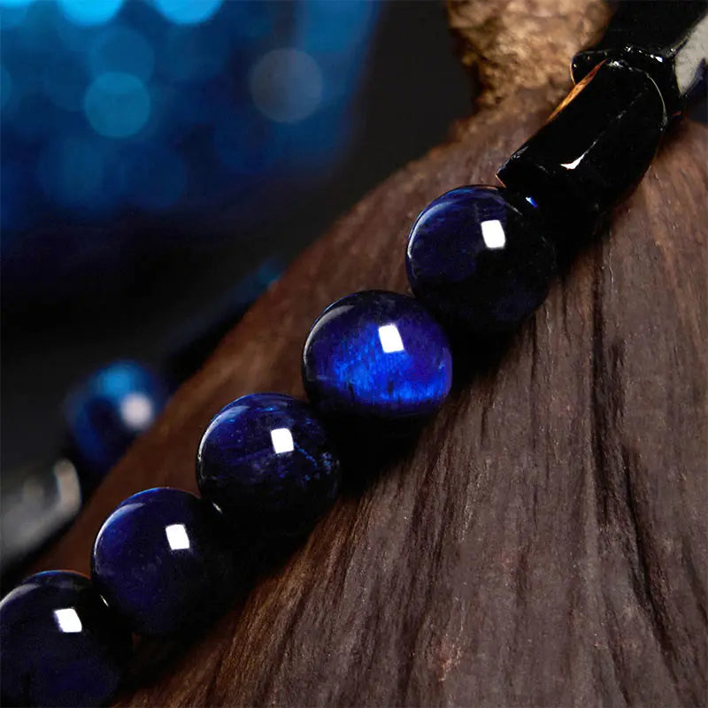 Fortune Jewel "Wishing You Strength and Clarity" Blue Tiger Eye Bracelet Includes Gift Message Card Fortune Jewel
