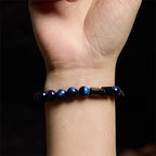 Fortune Jewel "Wishing You Strength and Clarity" Blue Tiger Eye Bracelet Includes Gift Message Card Fortune Jewel