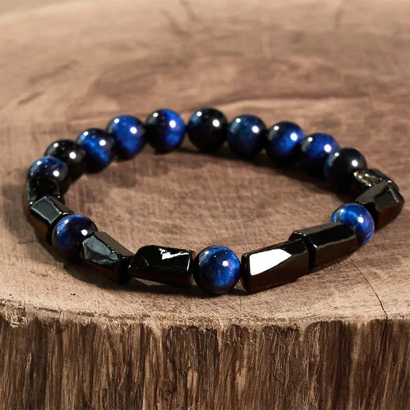 Fortune Jewel "Wishing You Strength and Clarity" Blue Tiger Eye Bracelet Includes Gift Message Card Fortune Jewel