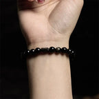 Buddha Stones "All the best for Luck and Confidence" Obsidian Bracelet Includes Gift Message Card Fortune Jewel