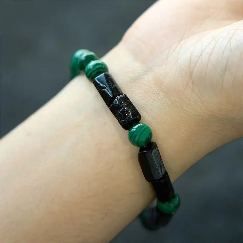 Fortune Jewel "May Peace and Power Walk Beside You" Malachite Bracelet Includes Gift Message Card Fortune Jewel