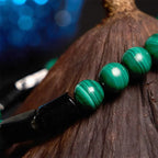 Fortune Jewel "May Peace and Power Walk Beside You" Malachite Bracelet Includes Gift Message Card Fortune Jewel