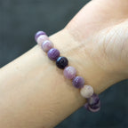 Fortune Jewel Purple Mica Stone Positive Bracelet