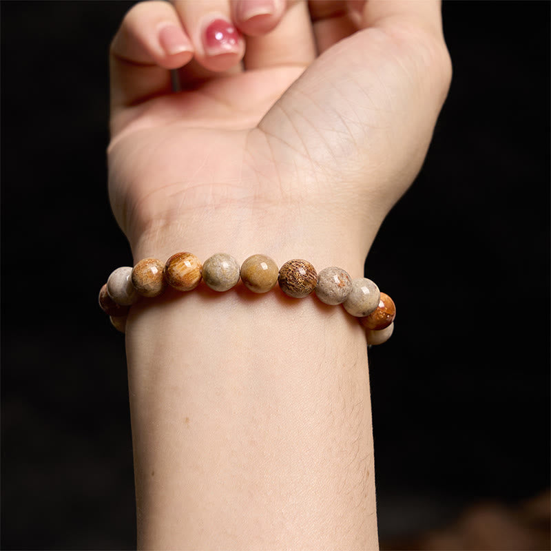 Fortune Jewel Fossil Coral Compassion Bracelet