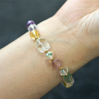 Fortune Jewel PiXiu White Crystal Citrine Green Strawberry Quartz Amethyst Luck Bracelet