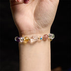Fortune Jewel PiXiu White Crystal Citrine Green Strawberry Quartz Amethyst Luck Bracelet