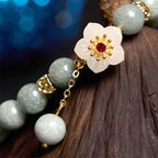 Fortune Jewel Jade Abundance Flower Bracelet