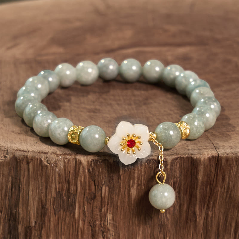 Fortune Jewel Jade Abundance Flower Bracelet