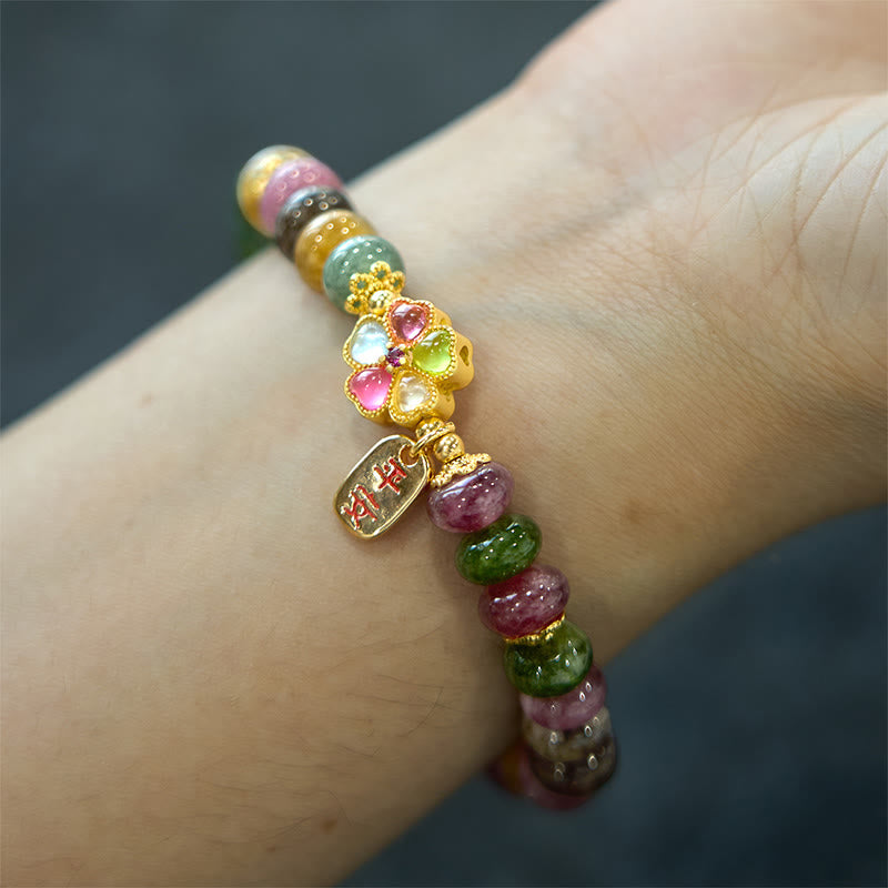 Fortune Jewel Tourmaline Jade Safe And Well Love Bracelet