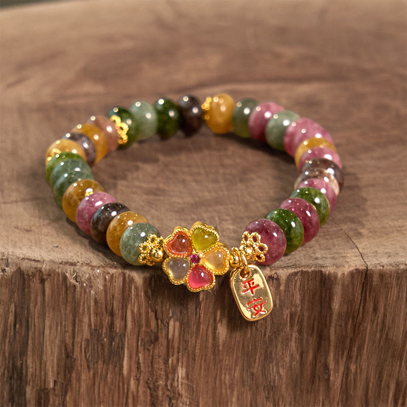 Fortune Jewel Tourmaline Jade Safe And Well Love Bracelet