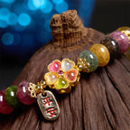 Fortune Jewel "Wishing You Joy in Every Color" Tourmaline Jade Bracelet Includes Gift Message Card Fortune Jewel