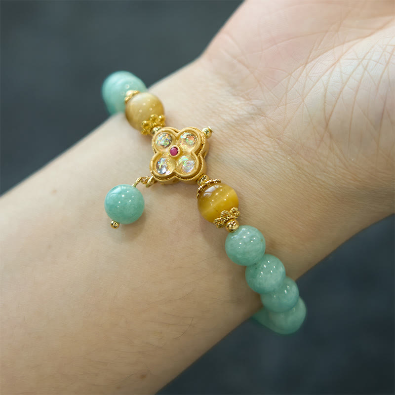 Fortune Jewel Jade Yellow Tiger Eye Prosperity Bracelet
