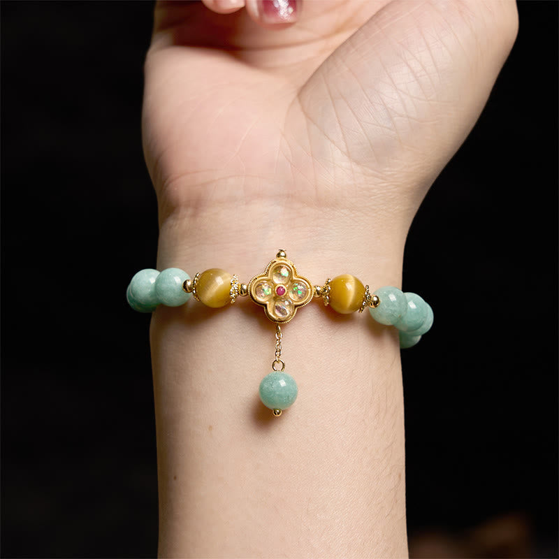 Fortune Jewel Jade Yellow Tiger Eye Prosperity Bracelet