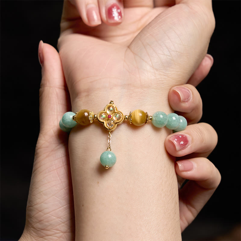 Fortune Jewel Jade Yellow Tiger Eye Prosperity Bracelet