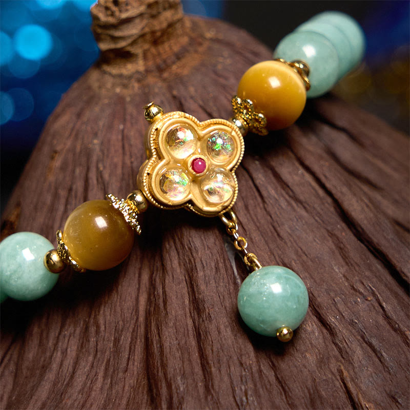 Fortune Jewel Jade Yellow Tiger Eye Prosperity Bracelet