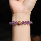 Fortune Jewel Amethyst Peach Blossom Fortune Meditation Bracelet