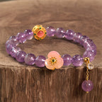Fortune Jewel Amethyst Peach Blossom Fortune Meditation Bracelet