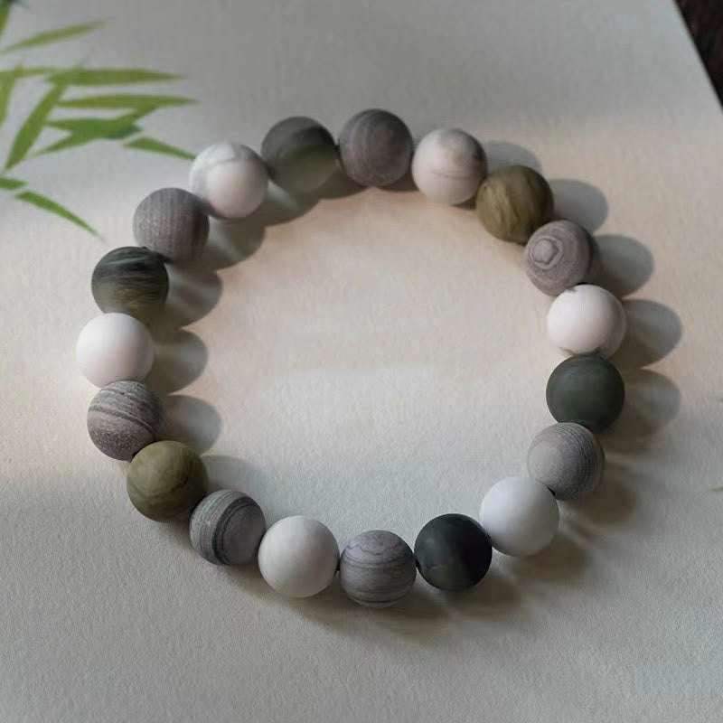 Fortune Jewel White Turquoise Picasso Jasper Green Calcite Blessing Bracelet